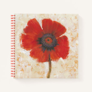 Red Poppy Portrait Notizblock