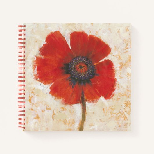Red Poppy Portrait Notizblock (Vorderseite)