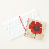 Red Poppy Portrait Notizblock (Innenseite)