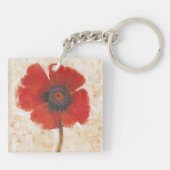 Red Poppy Portrait Schlüsselanhänger (Rückseite)