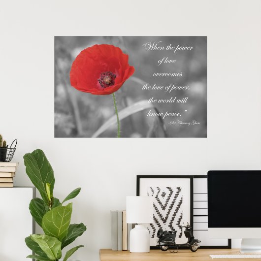 Red Poppy Poster Print (Heimbüro)