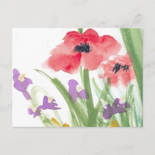 Red Poppy Postkarte (Vorderseite)