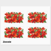 RED POPPY ~ Rectangle Stickers (Blatt)