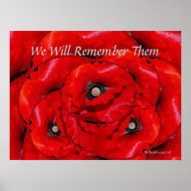 Red Poppy Remembranation thematisch Poster