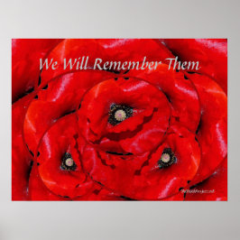 Red Poppy Remembranation thematisch Poster