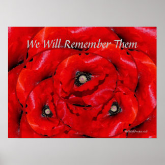 Red Poppy Remembranation thematisch Poster