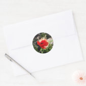 Red Poppy Runder Aufkleber (Umschlag)