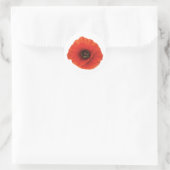 Red Poppy Runder Aufkleber (Tasche)