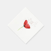 Red Poppy Serviette (Ecke)