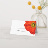 Red Poppy Simplizität Wedding Escort Platzkarte (Vorderseite)