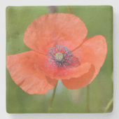 Red Poppy Steinuntersetzer (Vorderseite)