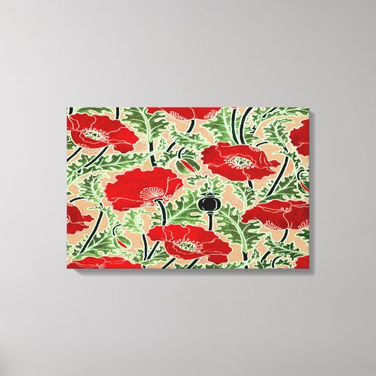 Red Poppy ~ Stretched Canvas Print Leinwanddruck (Vorderseite)