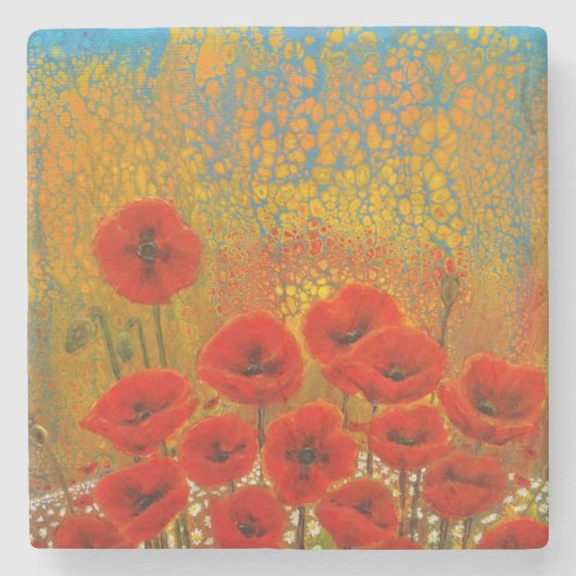 Red Poppy Untersetzer (Vorderseite)