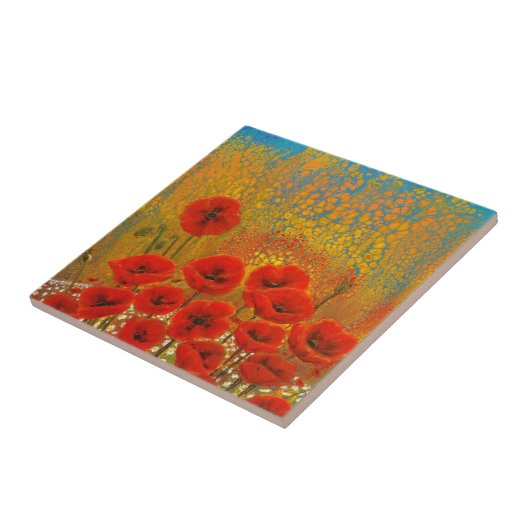 Red Poppy Untersetzer (Seite)