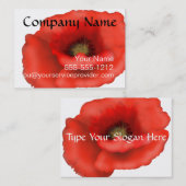 Red Poppy Visitenkarte (Vorne/Hinten)
