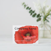 Red Poppy Visitenkarte (Stehend Vorderseite)