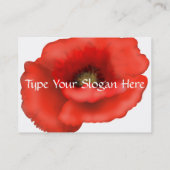 Red Poppy Visitenkarte (Rückseite)