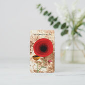 Red Poppy Visitenkarte (Stehend Vorderseite)