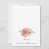Red Poppy Watercolor Florals Wedding Einladung (Rückseite)