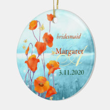 Red Poppy Wedding Bridesmaids Geschenk