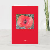Red Poppy x 2 Photos Greeting Card Karte (Rückseite)