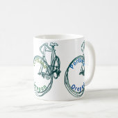 Red Portland Bicycle Coffee Tasse (VorderseiteRechts)