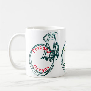 Red Portland Bicycle Coffee Tasse