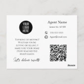 Red Postbox Inspirational Quote Artwork Postkarte (Rückseite)