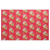 Red Primrose Bouquet Vintag Spring Blumenmuster Stoff (Fat Quarter (45,7 x 55,9 cm))