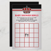 Red Prince Baby Bingo Baby Showkarte (Vorne/Hinten)