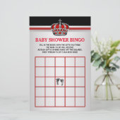 Red Prince Baby Bingo Baby Showkarte (Stehend Vorderseite)