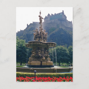 Red Princess Street Gardens, Edinburgh, Schottland Postkarte