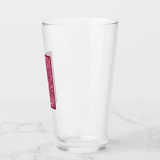 Red Promoted Hashtag Glass Cup Glas (Links)