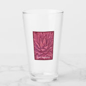 Red Promoted Hashtag Glass Cup Glas (Vorderseite)