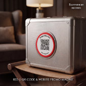 Red Promotional Business Name QR Code Magnet