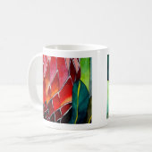 Red Protea Blume Original Aquarellkunst Kaffeetasse (Vorderseite Links)