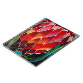 Red Protea Blume Original Aquarellkunst Notizblock (Linke Seite)