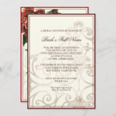 Red Protea Hummingbirds - Vintages Brautparty Einladung (Vorne/Hinten)