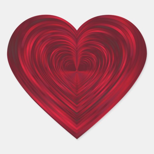 Red Psychedelic Erstellen Sie Ihre eigene leere Vo Herz-Aufkleber (Vorderseite)