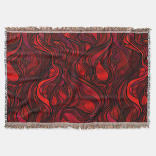 Red Psychedelic Stached Glass Abstrakt Decke