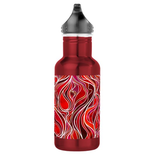 Red Psychedelic Stached Glass Style Trinkflasche (Rechts)