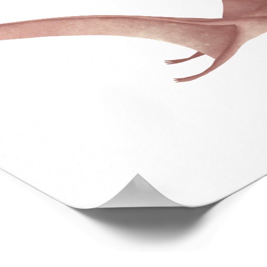 Red Pteradactyl Dinosaur Wall Art Poster (Ecke)