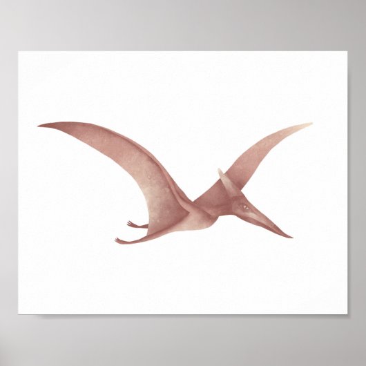 Red Pteradactyl Dinosaur Wall Art Poster (Vorne)