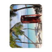 Red Public Telefone Booth auf Antigua Magnet (Vertikal)