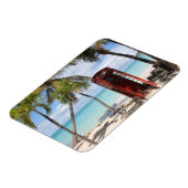 Red Public Telefone Booth auf Antigua Magnet (Linke Seite)