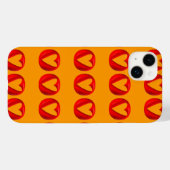 Red Puffy Heart Holes Case-Mate iPhone Hülle (Rückseite (Horizontal))