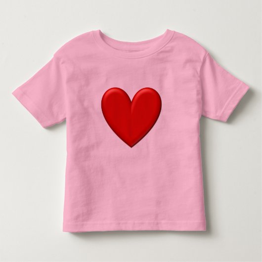 Red Puffy Heart Kleinkind T-shirt (Vorderseite)