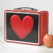 Red Puffy Heart Metall Brotdose (Beispiel)