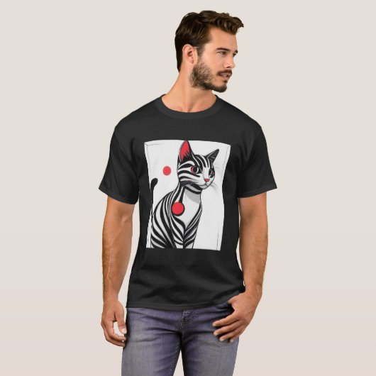 Red Pulse Cat T-Shirt (Vorne ganz)