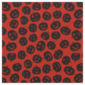 Red Pumpkin Happy Halloween Modern Stoff (Nahaufnahme)